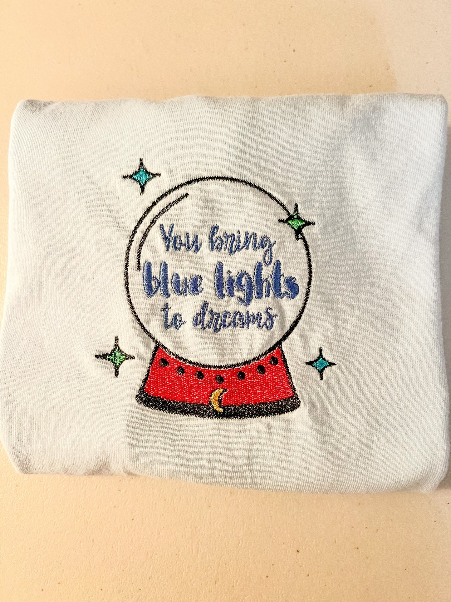 You Bring Blue Lights To Dreams - Little Freak || Embroidered Crop Tank Top, Baby Tee, Tee Shirt, and Crewneck