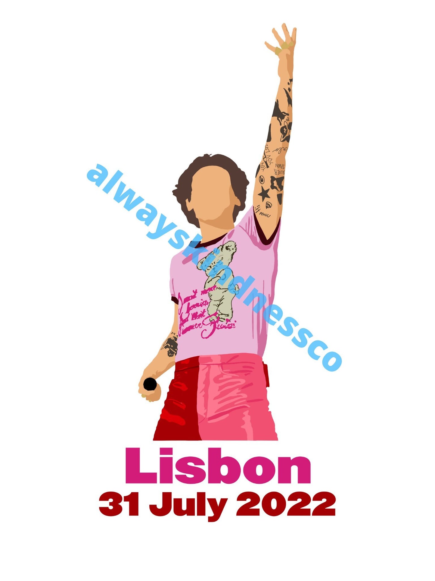 Love On Tour - European Leg - Harry Stickers hslot 2022 - Waterproof Available || With and Without Word || All dates!