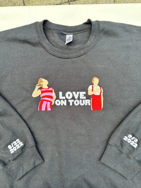 2 Show Dates - Love on Tour - HSLOT Europe and North America 2022 & 2023 || Harry Embroidered Comfort Colors Tee Shirt