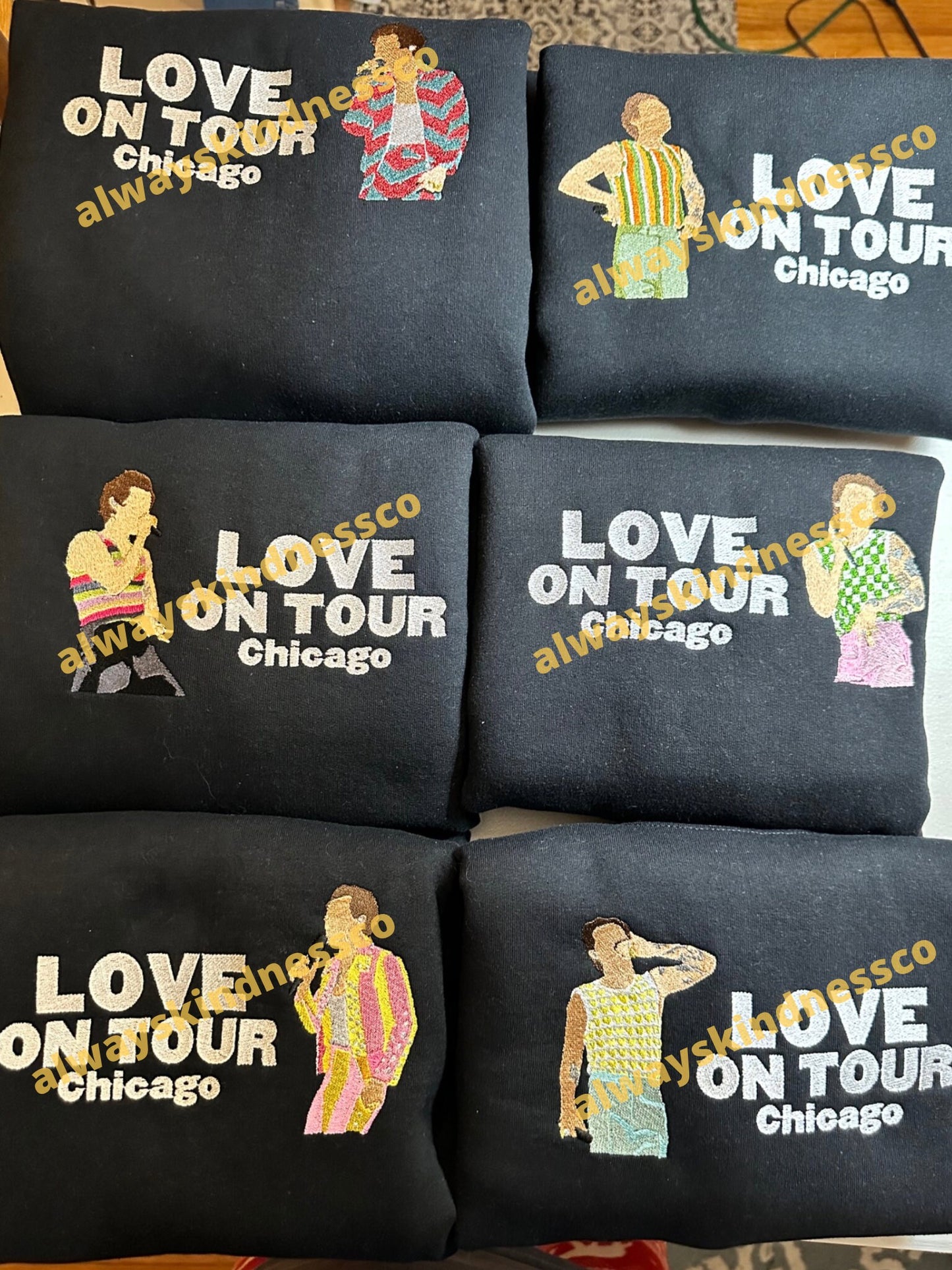 HSLOT Residency AND Europe 2022/2023 Shows - Single Show || Harry Embroidered Comfort Colors Tee Shirt, Crewneck, and Hoodie