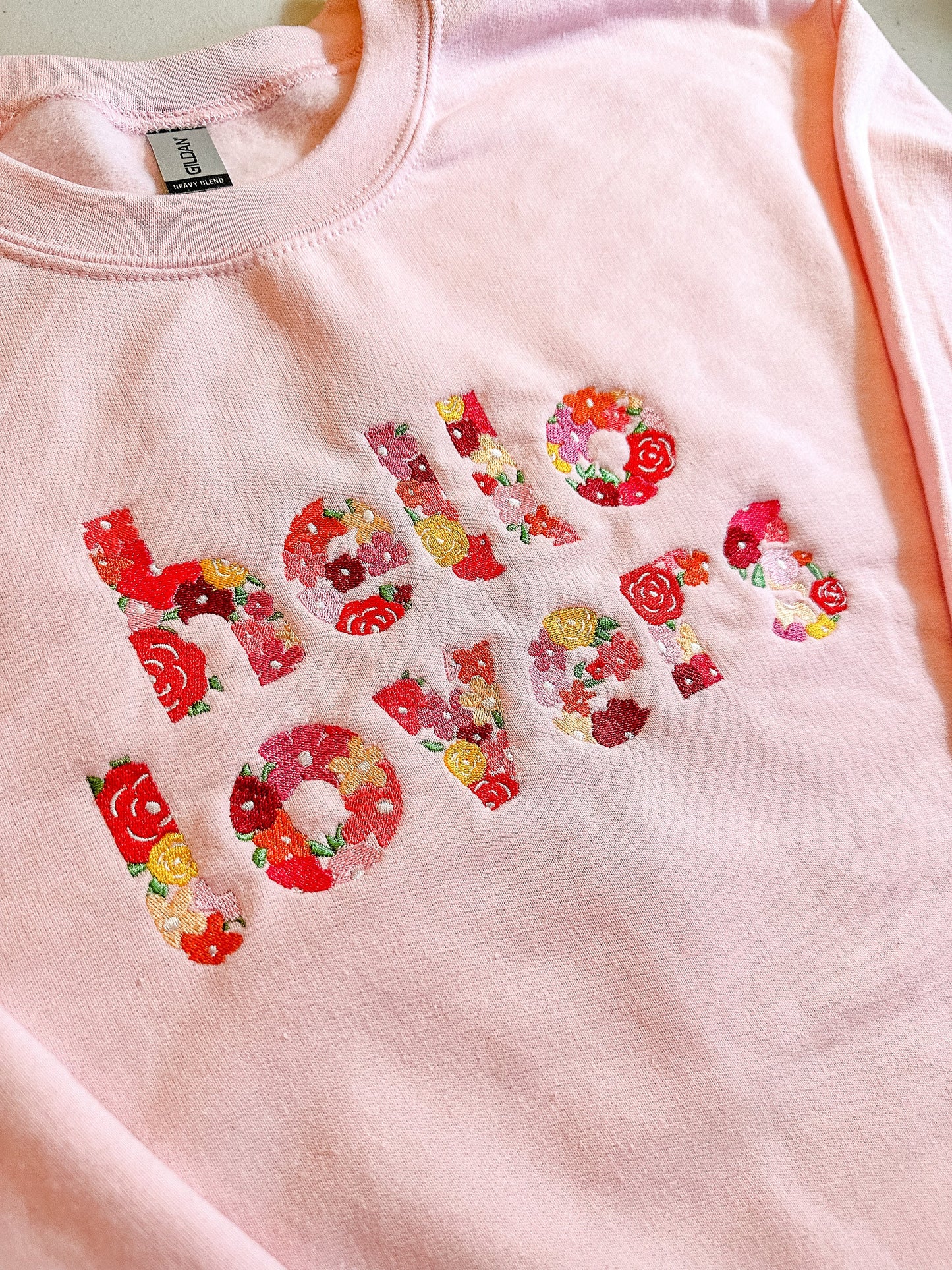 Hello Lovers - Pink Niall Embroidered Floral Design || Tee Shirt, Long Sleeve and Crewneck