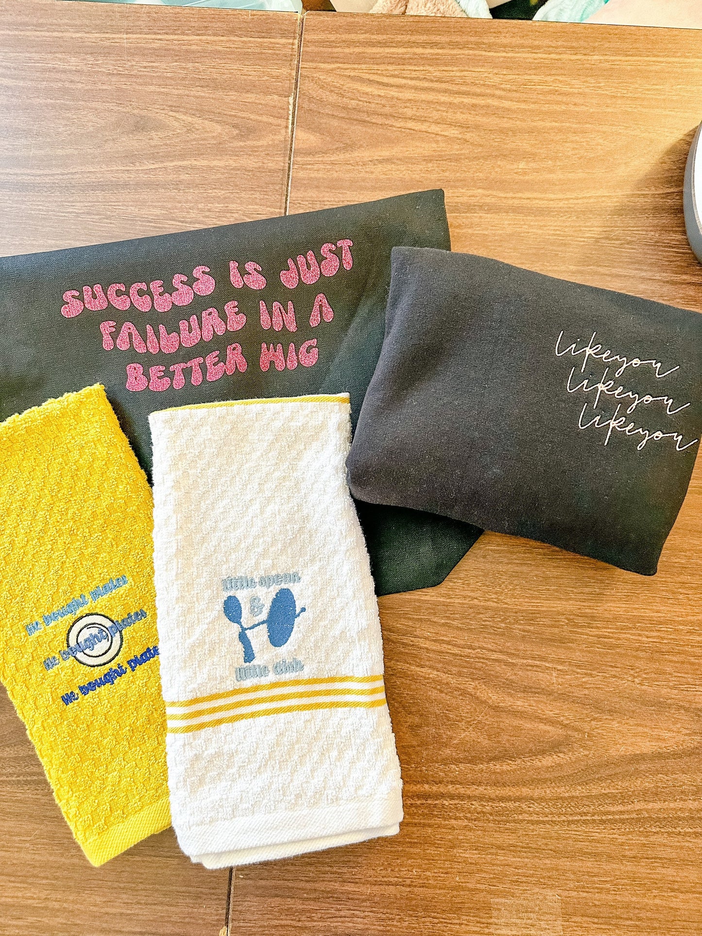 Little Dish and He Bought Plates Embroidered Dish Towels || BananaHeathen x AlwaysKindnessCo || Of Mates and Men Merch