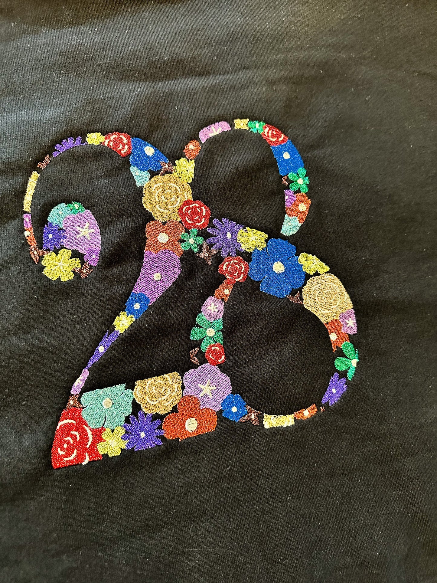 28 Floral and Rose - Front and Back - Embroidered Floral || Comfort Tee Shirt and Crewneck