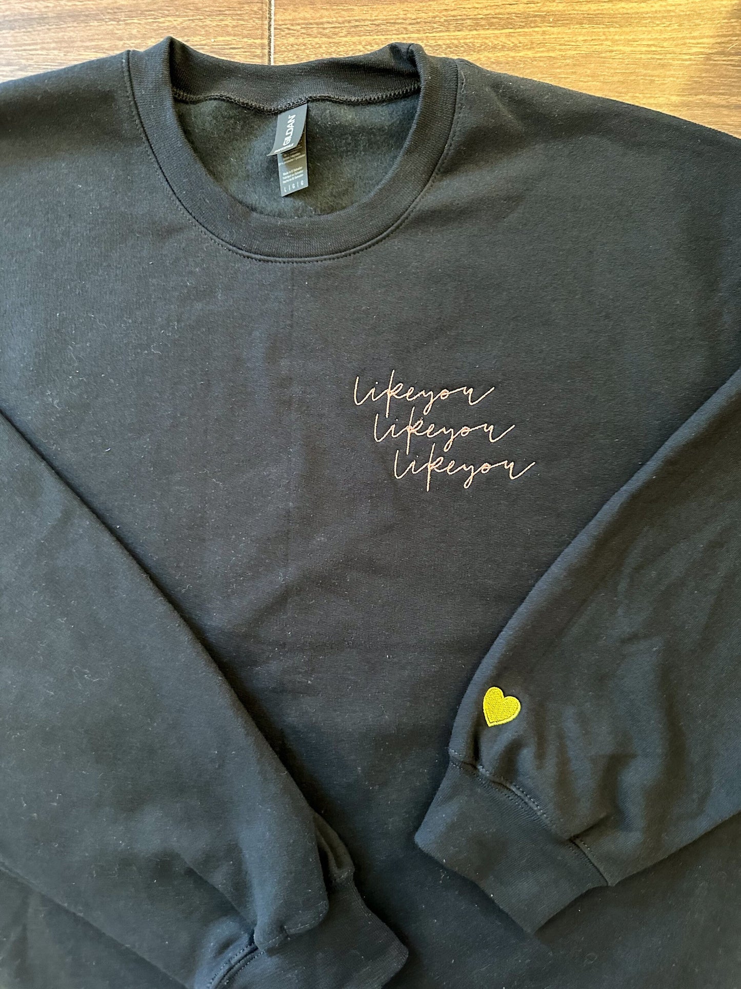 Likeyou Likeyou Likeyou Embroidered Crewneck and Tee || BananaHeathen x AlwaysKindnessCo || Of Mates and Men Merch