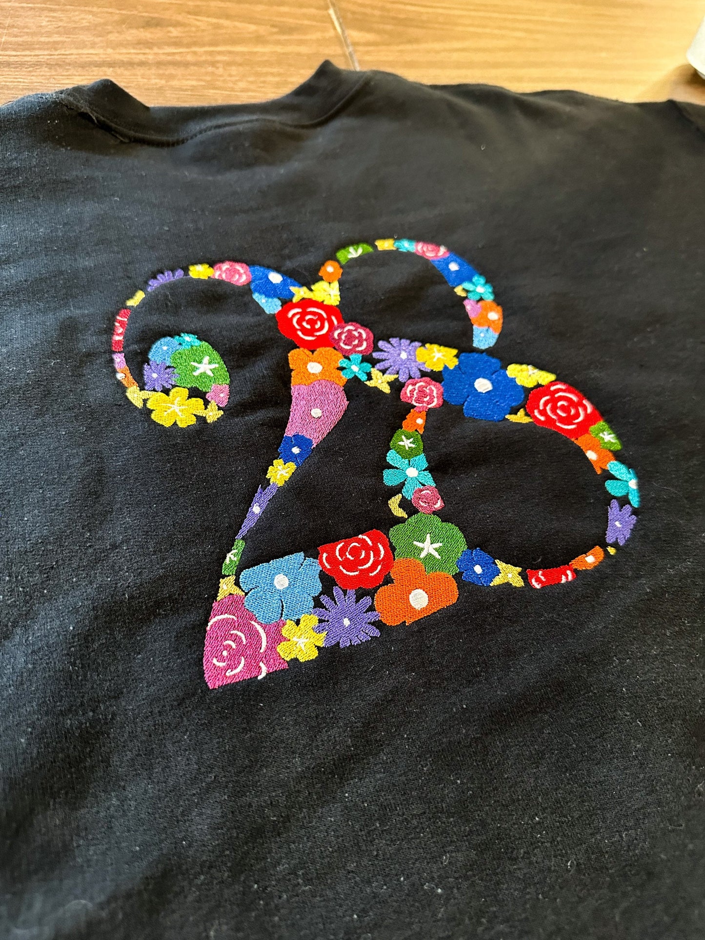 28 Floral and Rose - Front and Back - Embroidered Floral || Comfort Tee Shirt and Crewneck