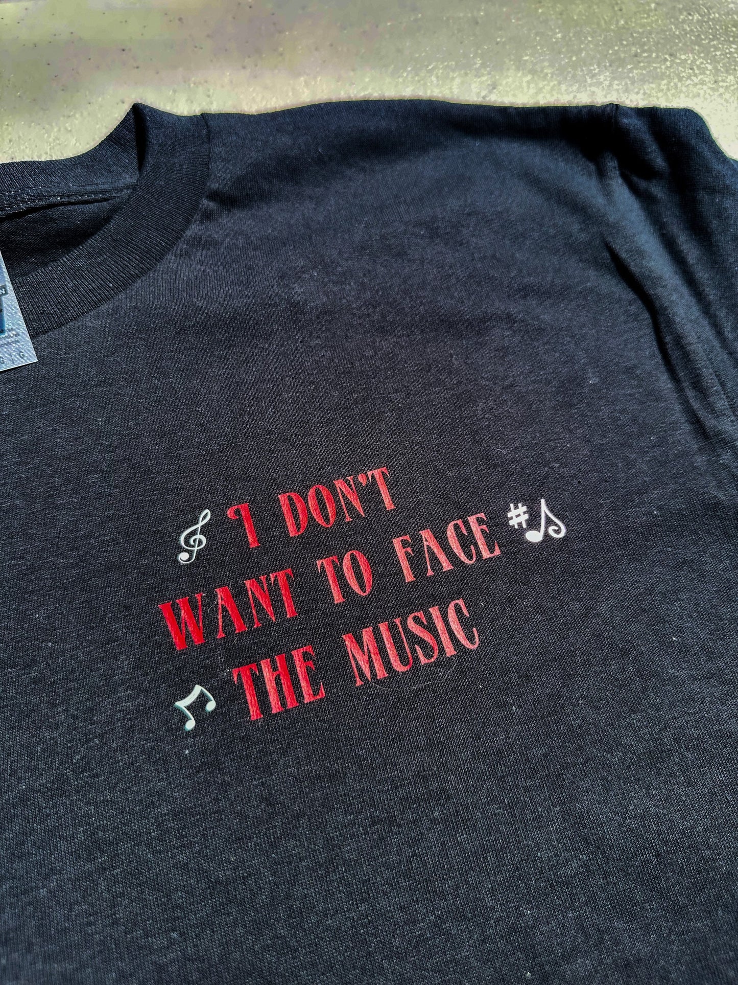 Face The Music - Dancing Skeletons || Louis Skull/Heart Tee Shirt, Crewneck, and Long Sleeve