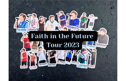 Louis FITF World Tour Stickers with words- North American Leg - Waterproof Available