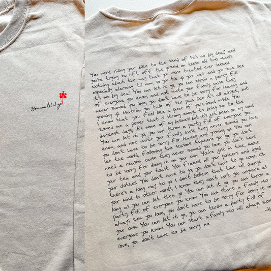 Matilda Lyrics w/ Balloon || Crewneck, Tee Shirt, and Long Sleeve