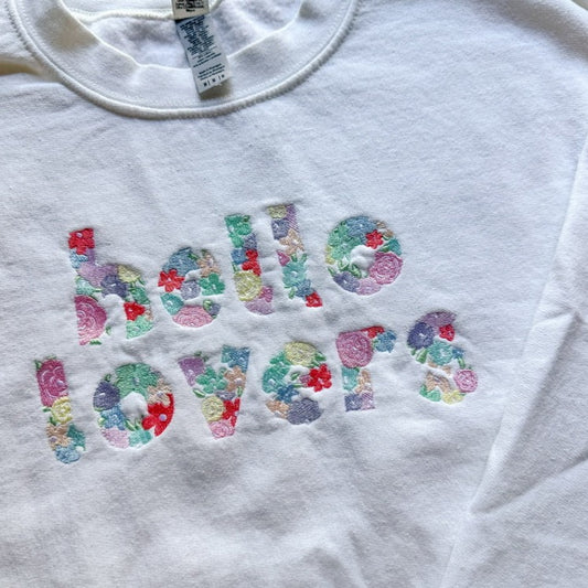 Hello Lovers - Pastel Niall Embroidered Floral Design || Tee Shirt, Long Sleeve and Crewneck