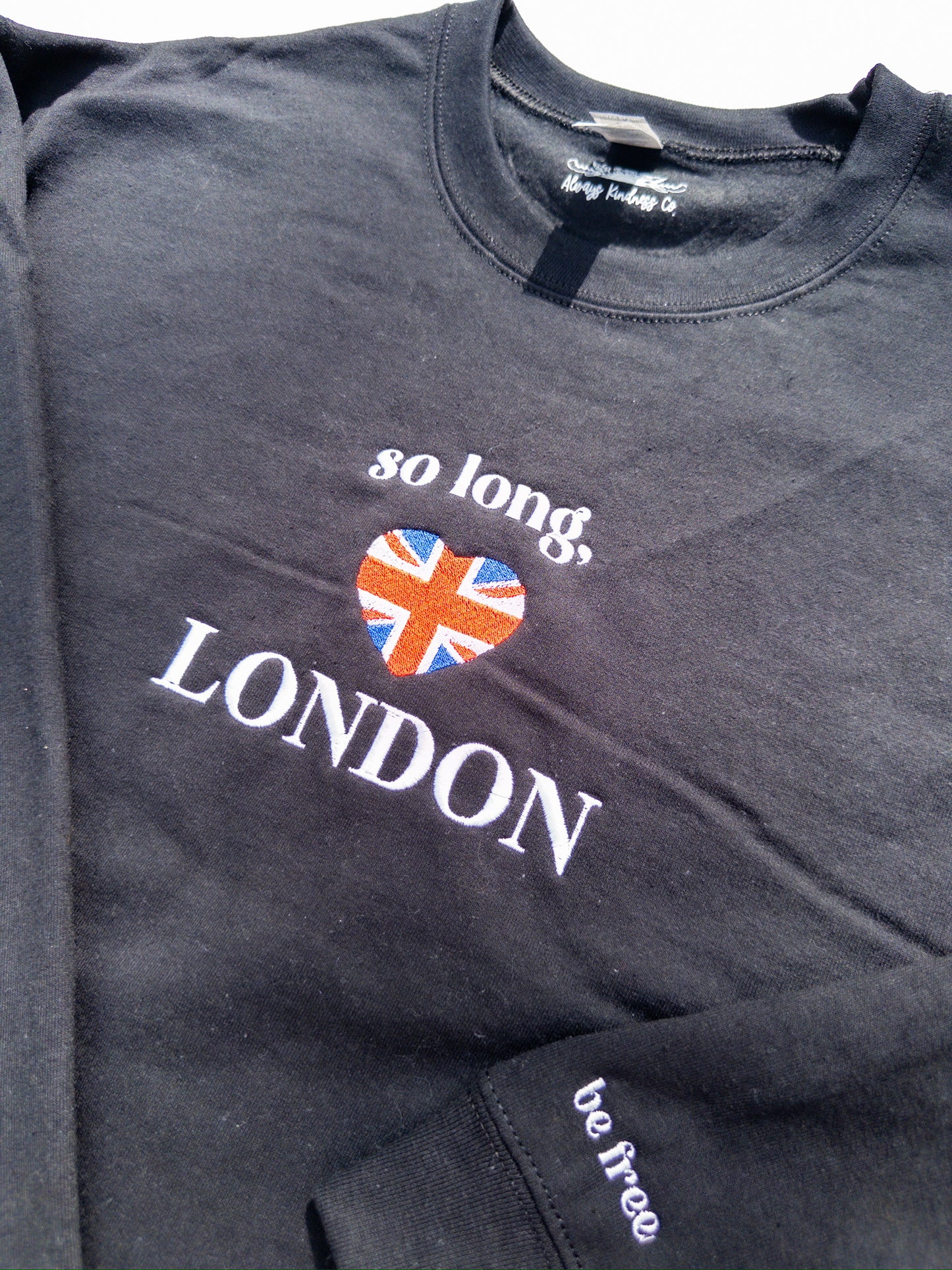 London ~ Embroidered Tee, Crewneck, Hoodie, and Tote bag