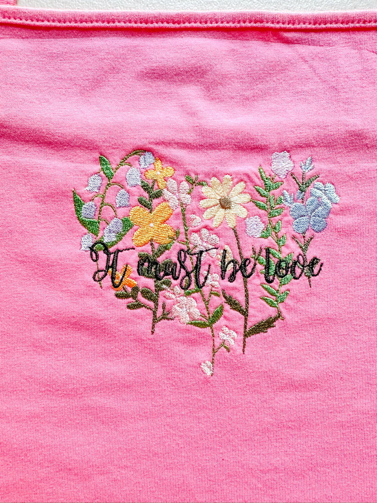 It Must Be Love || Floral Embroidered Crop Top, Tee Shirt, Crewneck. and Hoodie