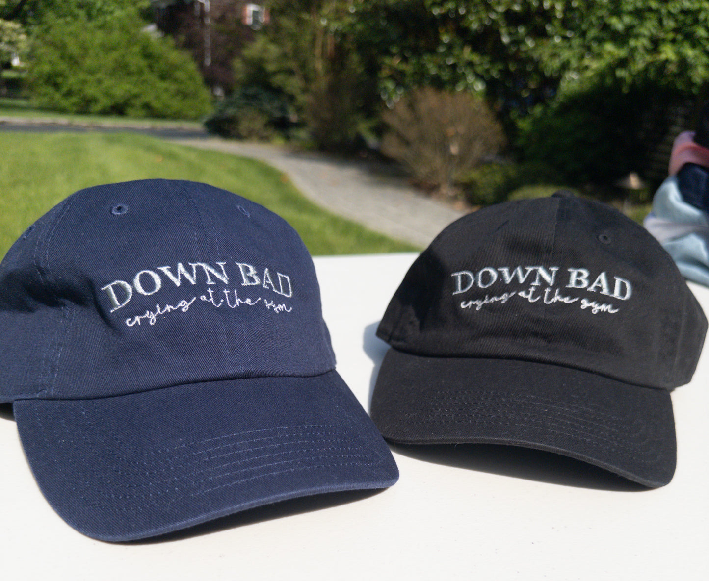 Down Bad ~ crying || TayTay Embroidered Hat - Customizable