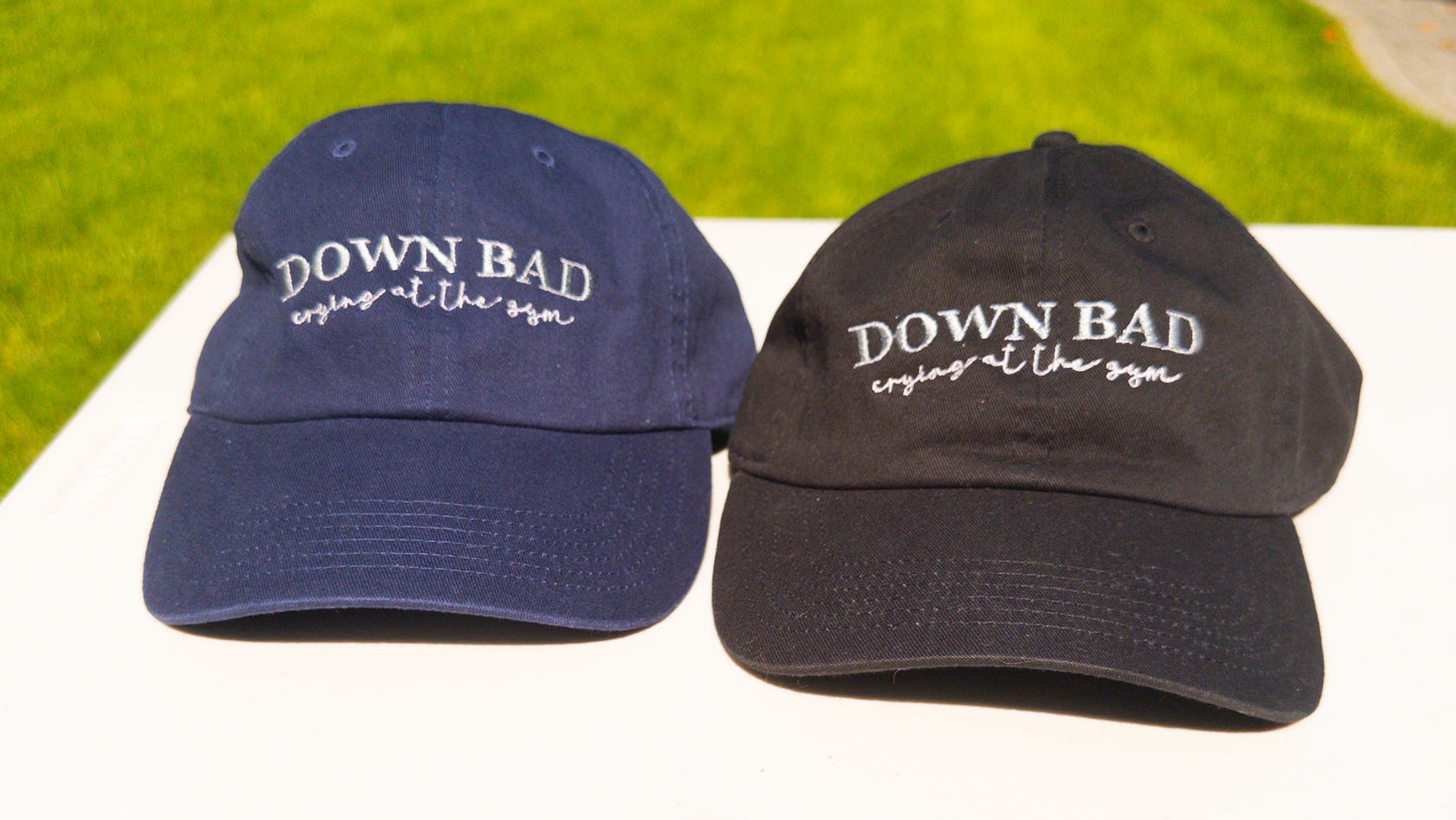 Down Bad ~ crying || TayTay Embroidered Hat - Customizable