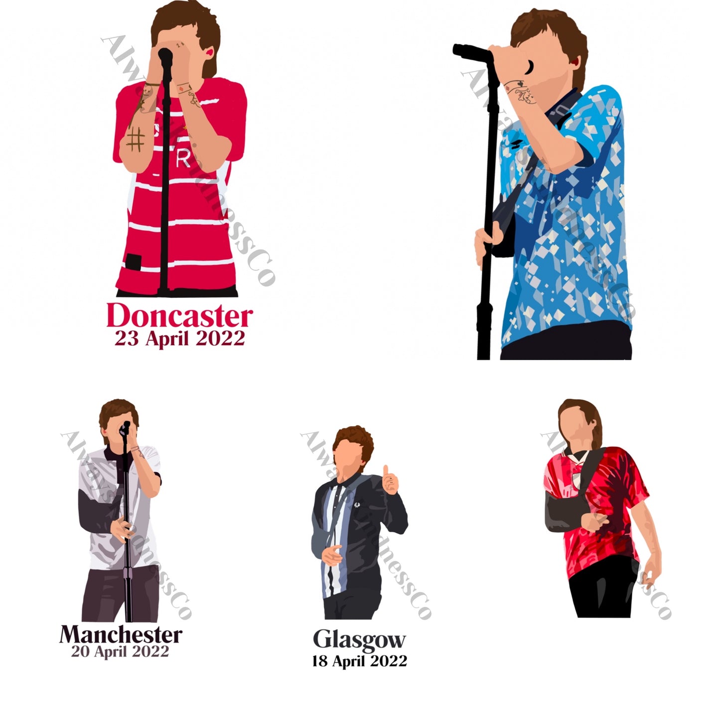 Louis LTWT Tour Stickers - European Leg - Waterproof Available