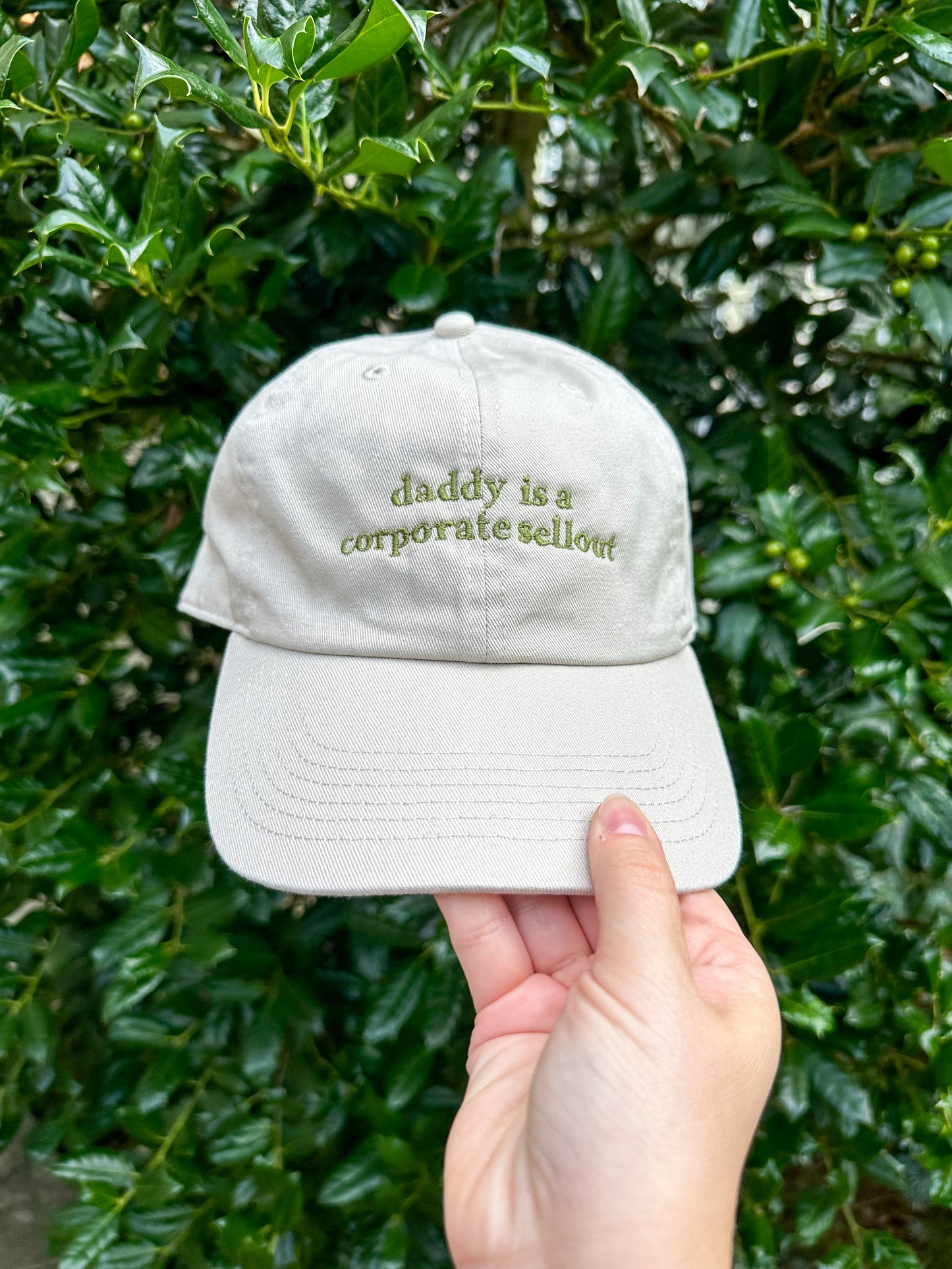 Daddy is a Corporate Sellout || Noah K Embroidered Hat - Customizable thread!