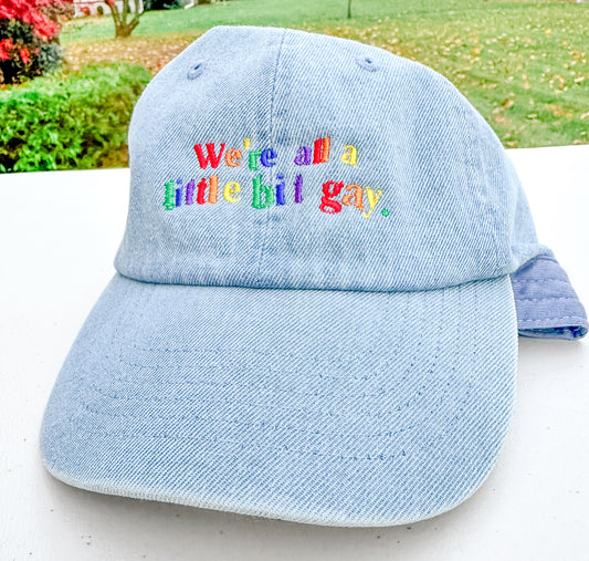 We're All A Little Bit Gay || Harry Embroidered Hat