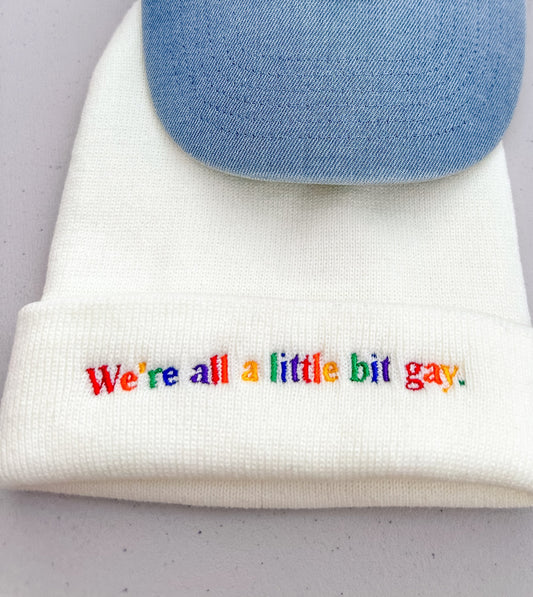 We're All A Little Bit Gay || Harry Embroidered Beanie