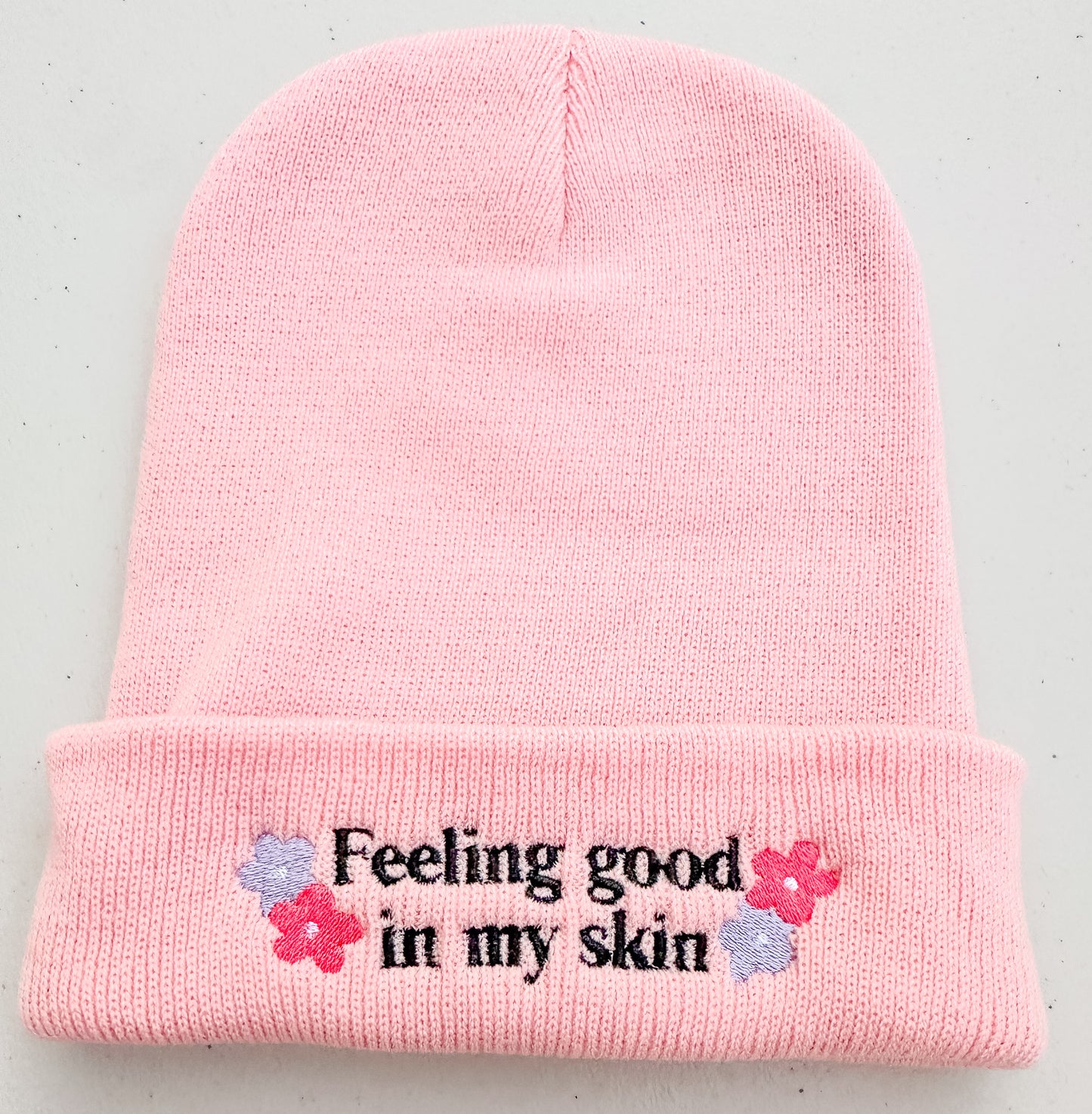 Feeling Good in My Skin || Harry Embroidered Beanie - Customizable thread!