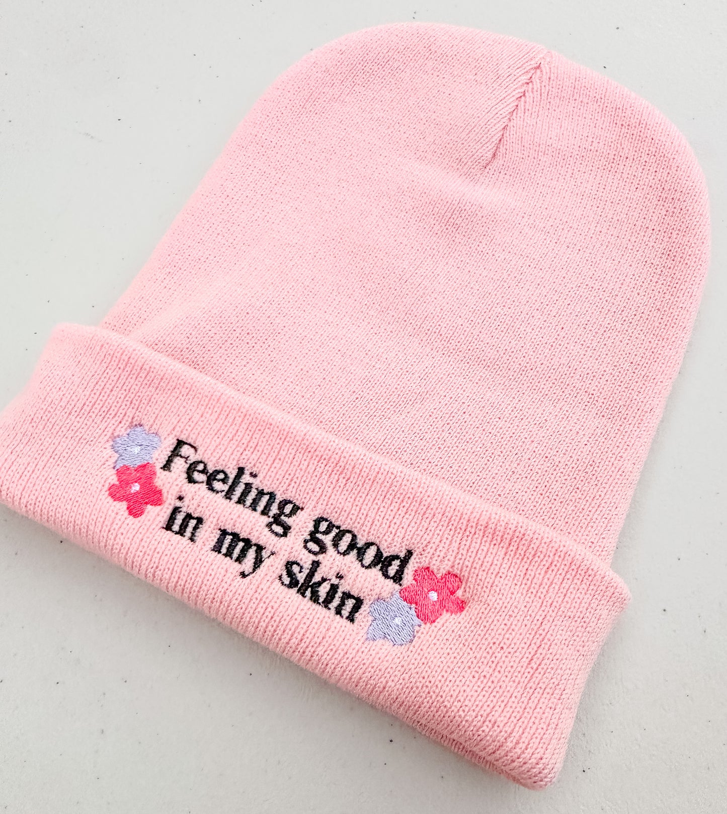 Feeling Good in My Skin || Harry Embroidered Beanie - Customizable thread!