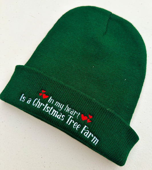 My Heart... A Christmas Tree || Taylor Embroidered Beanie