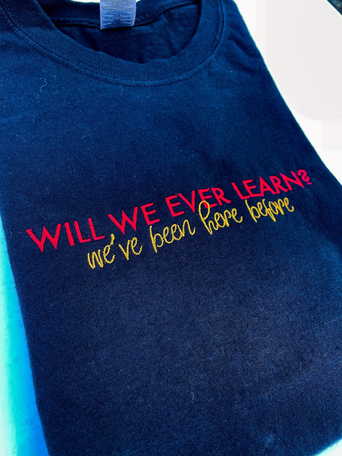 Will We Ever Learn? - SOTT || Embroidered Crewneck and Tee Shirt