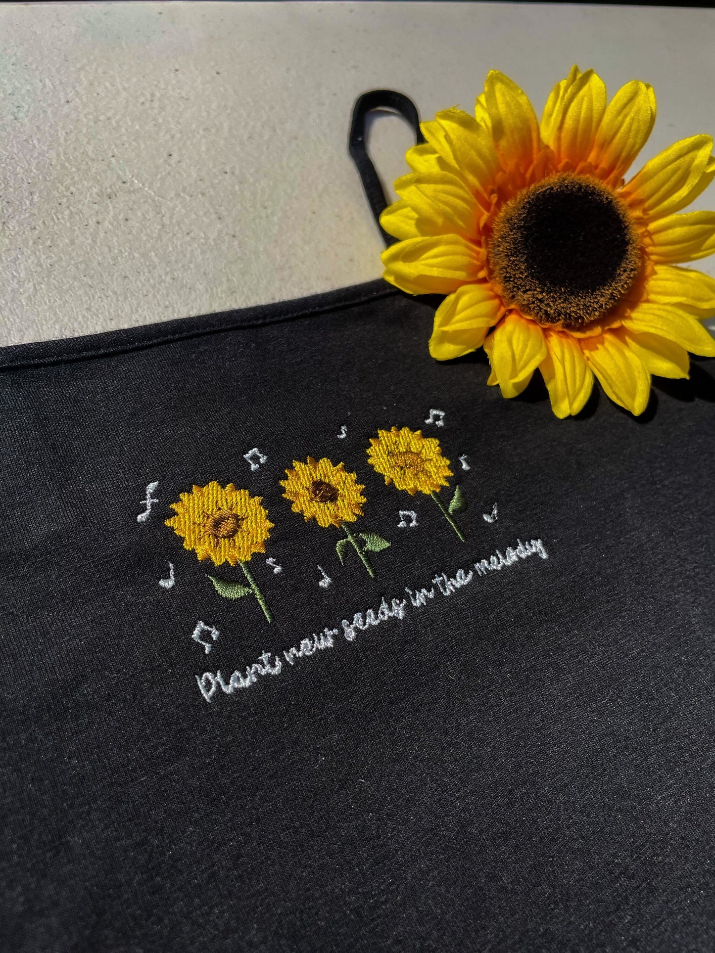 Plant New Seeds - Sunflower 6 || Embroidered Crop Tank Top, Baby Tee, Tee Shirt, and Crewneck