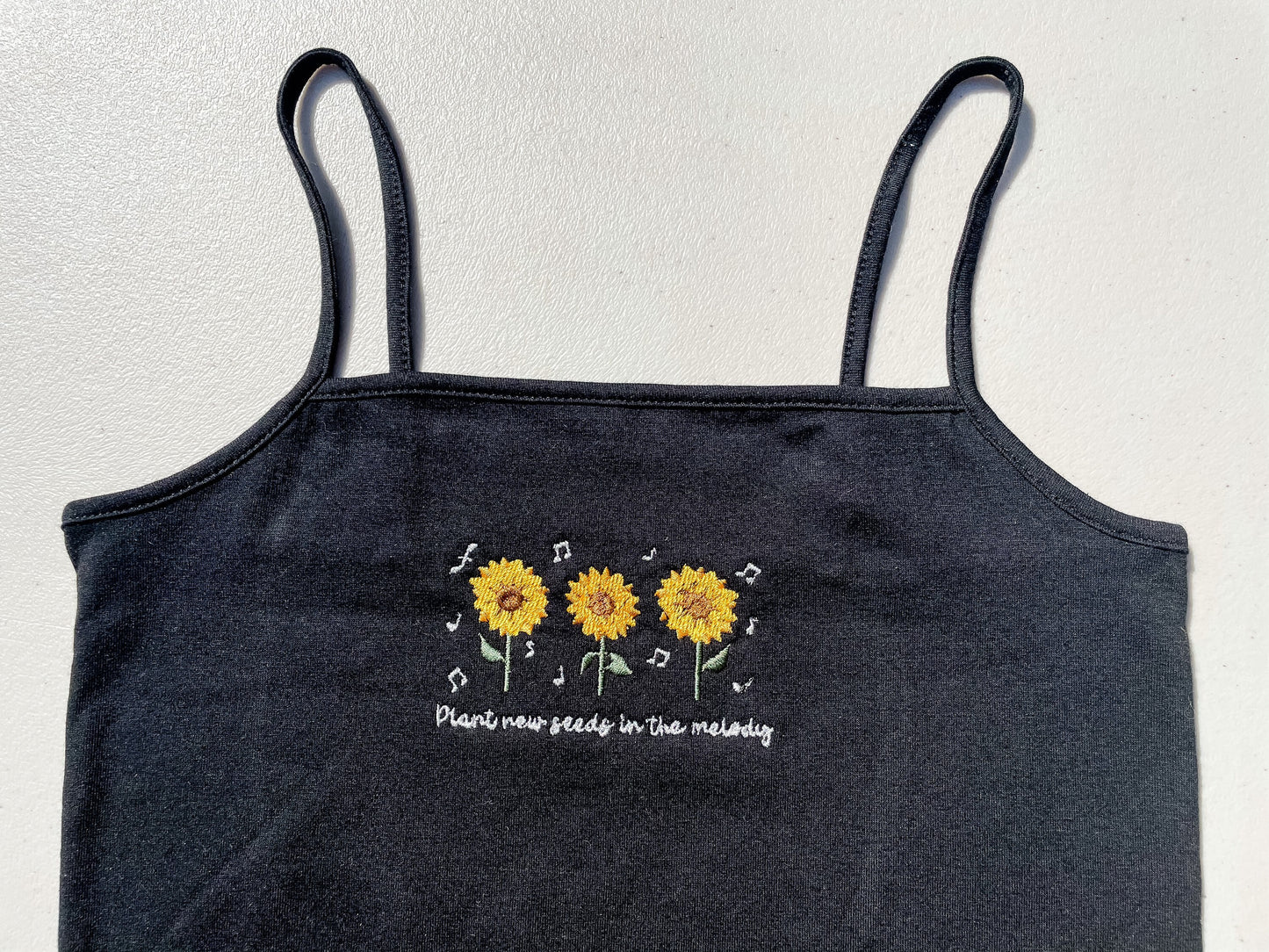 Plant New Seeds - Sunflower 6 || Embroidered Crop Tank Top, Baby Tee, Tee Shirt, and Crewneck