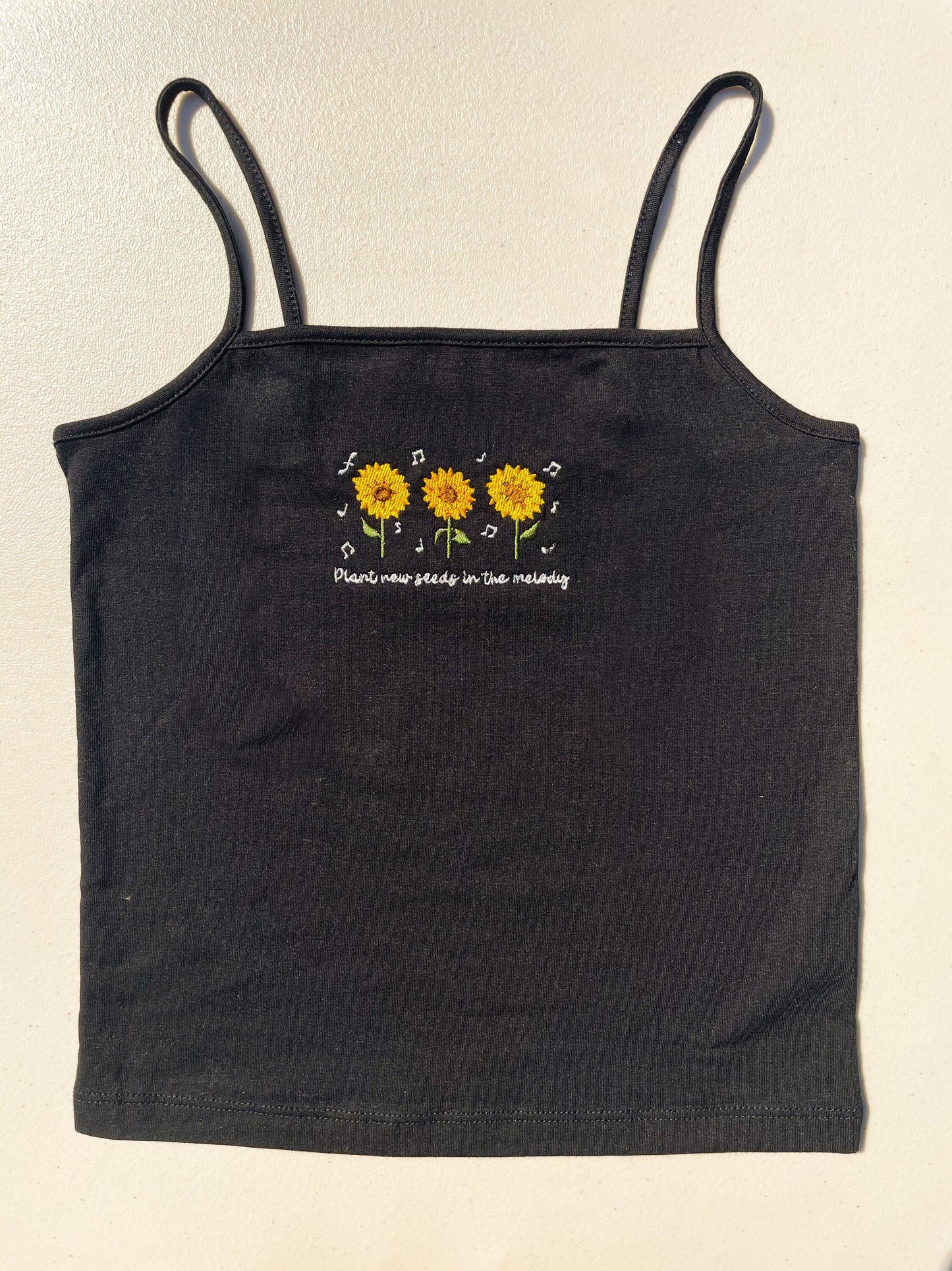 Plant New Seeds - Sunflower 6 || Embroidered Crop Tank Top, Baby Tee, Tee Shirt, and Crewneck