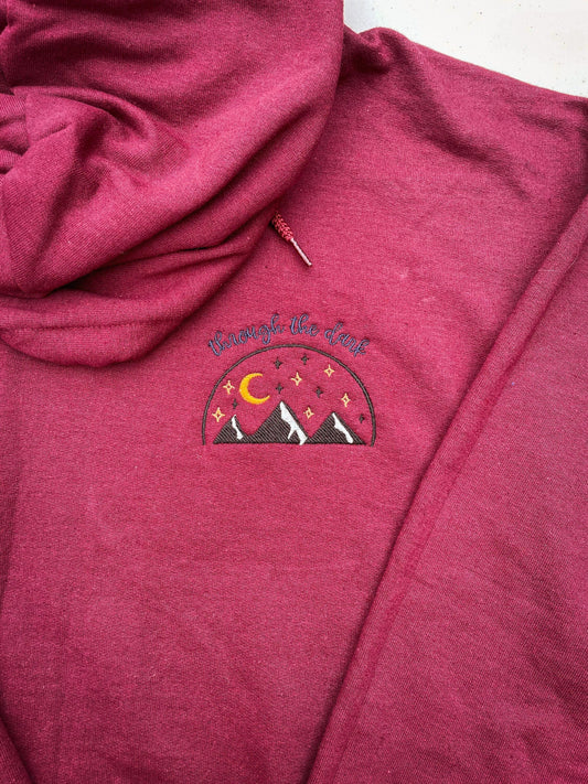 Through the Dark Mountains || Embroidered Crewneck and Hoodie