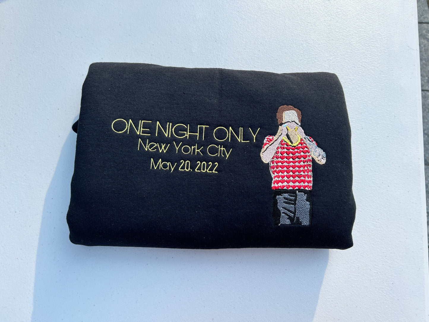 One Night Only - ONO New York || Harry Embroidered Comfort Colors Tee Shirt, Long Sleeve, and Crewneck