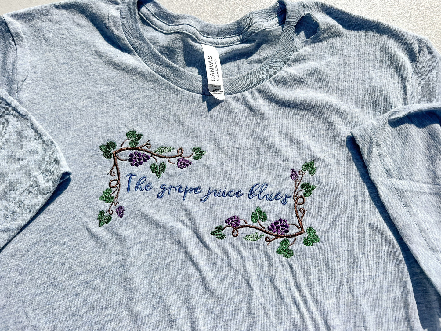 The Grape Juice Blues || Harry Embroidered Tee Shirt and Crewneck