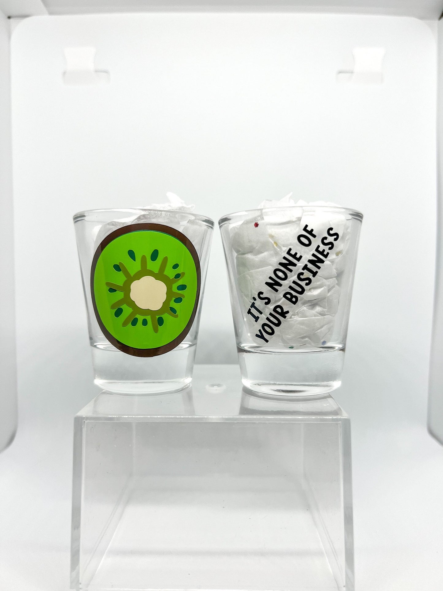 The Fruit Man Harry Shot Glass 4 Pack || Kiwi, Grape Juice, Watermelon Sugar, Cherry || Also Sold Indiviudally