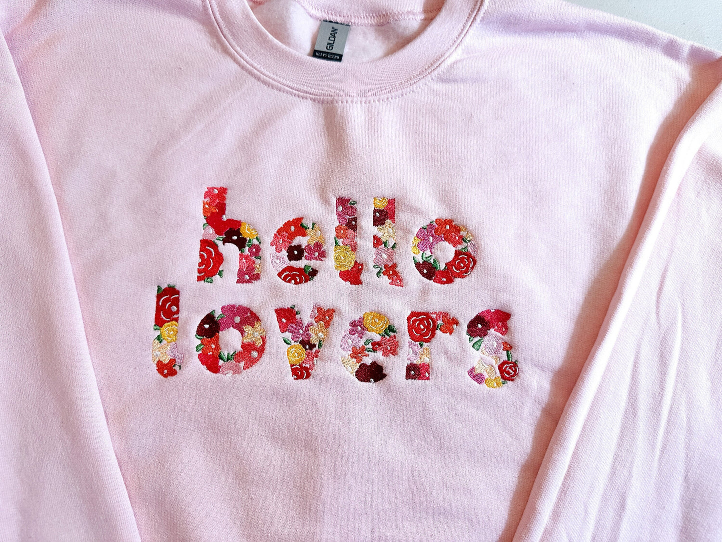 Hello Lovers - Pink Niall Embroidered Floral Design || Tee Shirt, Long Sleeve and Crewneck