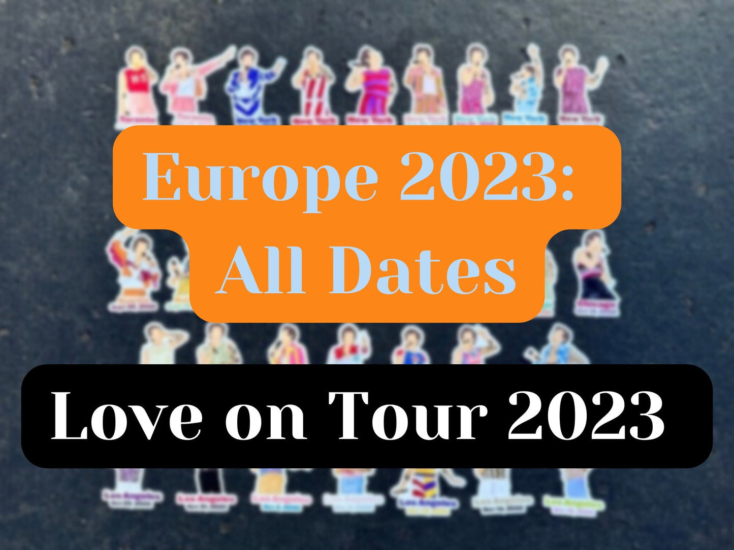 Love On Tour 2023 - hslot European Leg - Harry Stickers 2023 - Waterproof Available || With and Without Word || All dates!